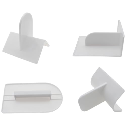 4 PCS Fondant Smoother Plastic Cake Sugarcraft Scraper White Cake Decoration Smoothing Tool for DIY Fondant Cakes and Mousse Cakes