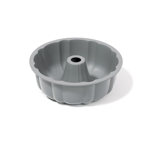 SOV silicone cake pan, silicone Cake Molds, Bakeware Non Stick 10 inch Pan for Jello,Gelatin,cake, Silicone Baking Molds for Cakes, Round Baking Pan (grey+1 pack) - size: Grey, 1 pack