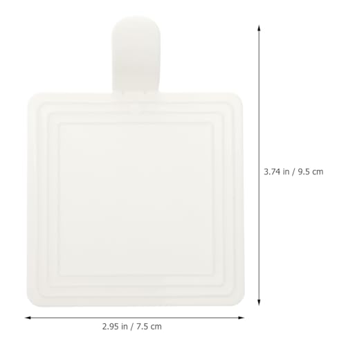 OSALADI 100 Pcs Mini Square Cake Boards, 3.74 x 2.95 Inch White Dessert Bases for Mousse Cakes, Pastries, Cupcakes and Party Treats