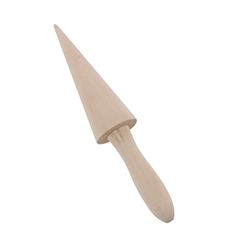Waffle Cone Roller, Wooden Krumkake Roller, 9.1in Waffle Ice Cream Cone Roller with Ergonomic Handle for Baking Enthusiasts to Make Cones, Waffles and Other Desserts