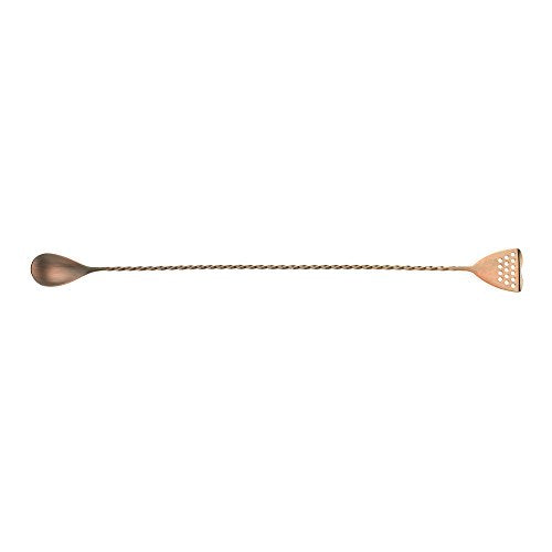 Barfly Bar Spoon with Strainer End, 15 3/4" (40.0 Cm), Antique Copper - color: Antique Copper, size: Strainer End 15 3/4" (40 cm)