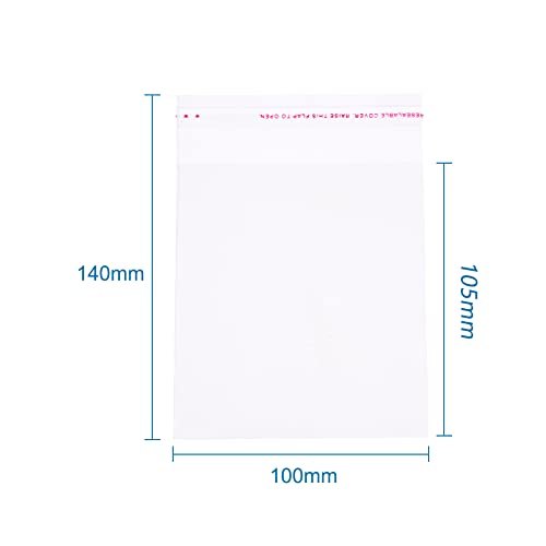 FASHEWELRY 1000Pcs Clear Plastic Cello Treat Bags Self Sealing OPP Cellophane Poly Bags 3.9x4.1 Sealed Size for Wedding Party Candy Cookies Soap Candle - size: 3.9x4.1"
