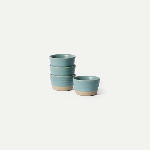 Mora Mini Ramekins Set of 4, 8oz Ceramic Pottery Baking Dishes - Microwave, Oven and Dishwasher Safe - Iris - color: Iris, size: Mini