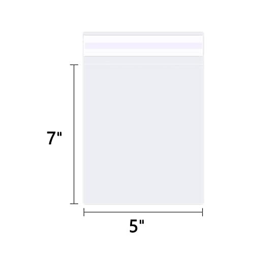 5" x 7" (200 Count) Clear Cellophane Bags - color: 200 Pack