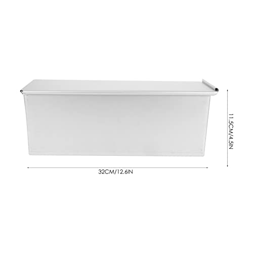 Luxshiny Loaf Pan with Lid Non-Stick Aluminum Plated Alloy Silver