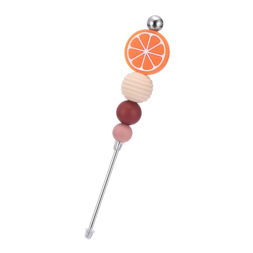 uxcell Cookie Scribe Tool Stainless Steel Icing Pin Lemon Beaded Orange - color: Orange