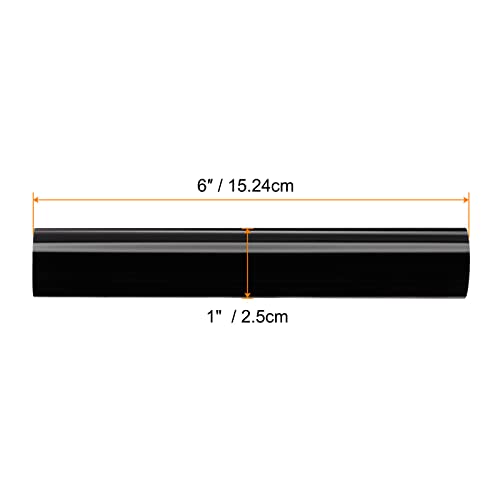HARFINGTON Acrylic Clay Roller 6 Inch x 1 Inch Solid Non-Stick Plastic Round Tube Roller Polymer Clay Rod Fondant Rolling Pin for Shaping, Sculpting, Modeling DIY Crafts, Black - color: Black, size: 6 Inch x 1 Inch