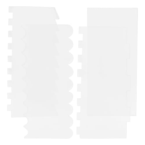 4 Pcs Cake Scraper Set, for Baking, Decorating - size: 4 Pcs