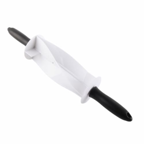 Rolling Pin 36.4cm – Irregular Shape Dough Roller Pastry Cutter for Dough, Croissant & Bread, Food-Safe Plastic Baking Tool with Detachable Handle