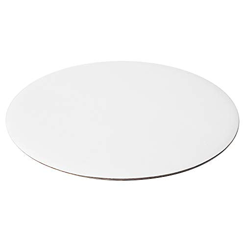 ONE MORE [25pcs] 10" White Cakeboard Round,Disposable Cake Circle Base Boards Cake Cardboard Pizza Plate platter 10 inch,Pack of 25