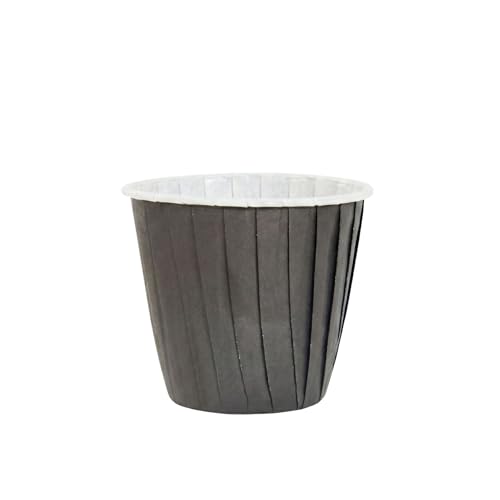Restaurantware 4 oz Round Black Paper Tall Baking Cup, 200 Pack - color: Black, size: Tall