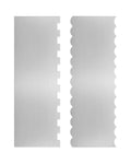 2PCS Stainless Steel Cake Scraper Set, Metal Cake Scraper - color: Stainless Steel 2PCS