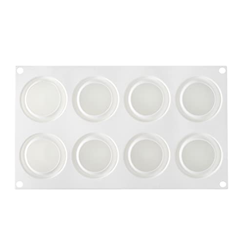 Restaurantware-Pastry Tek 8 Cavities Ball Mold, 1 Oven-Ready Chocolate Mold - Flexible, Freezable, White Silicone Baking Mold, Easy Release, For Making Candies or Chocolates - size: 1 Count, style: Ball