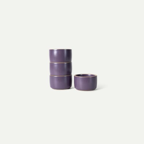 Mora Micro Ramekins Set of 4, 6oz Ceramic Pottery Baking Dishes - Microwave, Oven and Dishwasher Safe - Nebula - color: Nebula, size: Micro