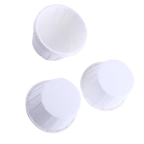 100Pcs Paper Baking Cups, Polka Dot Cupcake Liners, Mini Muffin Wrappers for Party and Wedding, 1.97x1.5x1.18 in(White) - color: White