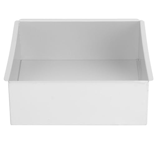 Square Cake Mould with Removable Bottom, Anodized Aluminum Baking Pan for Mousse Cake, Bread and Cheesecake, 22 x 22 x 7.8 cm