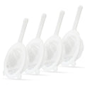 Premium Multi-Mesh Strainer Set, 4 Pack - 100/200/300/400 Mesh, Nylon & Plastic Fine Mesh Sieve for Tea, Coffe, Nut Milk, Juice, Broth, Smoothies, Reusable & Easy to Clean, Durable,Dishwarer Safe