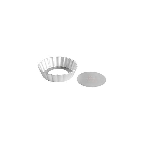 Fat Daddio's PFT-375 Round Fluted Tart Pan with Removable Bottom, 3.75 x 1 Inch - size: 3.75 x 1 Inch
