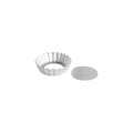 Fat Daddio's PFT-375 Round Fluted Tart Pan with Removable Bottom, 3.75 x 1 Inch - size: 3.75 x 1 Inch