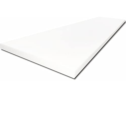 FOAMYFOAM High Density 2 inch Thick, 24 inch Wide, 80 inch Long Upholstery Foam, Cushion Replacement - size: 2" x 24" x 80"