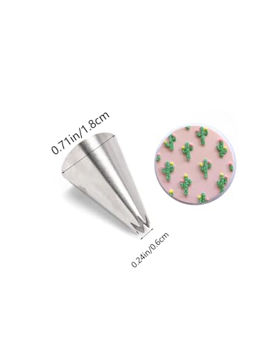 #18 Piping Tip, Open Star Decorating Tip for Borders & Ruffles, 3 Pcs - color: G