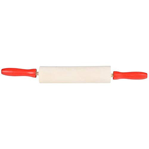 The Dreidel Company Mini Rolling 7.5 Inch 6-Pack Rolling Pin for Play Dough - Wood Kids Rolling Pin For Little Bakers, With Red Handles Arts and Crafts Clay Roller, 7.5" (Pack of 6) - size: 6-Pack