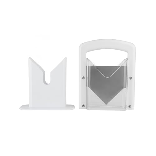 Bagel Slicer, Perfect for Bagels,Bagel Cutter Stainless Steel White, 6.8x3.7x8.8inches