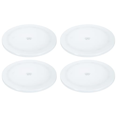 uxcell 4Pack Acrylic Lazy Susan Turntable, 9" Spinner Lazy Susan Turntable Organizer, Acrylic Ball Bearing Rotating Tray for Pantry Spice Rack Decorating, White - size: 9"