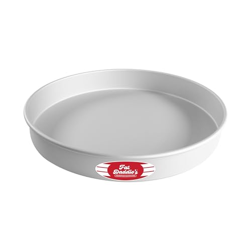 Fat Daddio's Anodized Aluminum Round Cake Pan, 14 x 2 Inch, Silver - size: 14 x 2 Inch, style: 2" Depth
