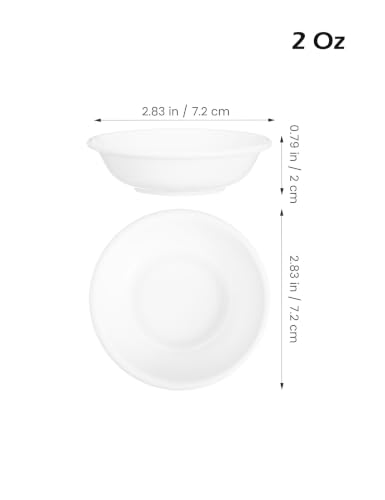 Angoily 40Pcs Soy Sauce Dish, Unbreakable Plastic Soy Sauce Bowls, 2 Oz - color: 40 Pcs