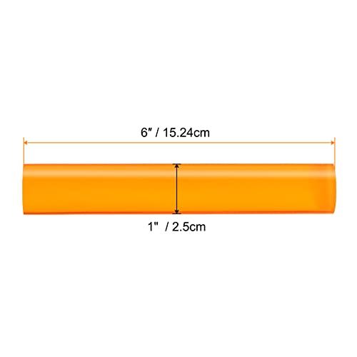 HARFINGTON Acrylic Clay Roller 6 Inch x 1 Inch Solid Non-Stick Plastic Round Tube Roller Polymer Clay Rod Fondant Rolling Pin for Shaping, Sculpting, Modeling DIY Crafts, Orange - color: Orange, size: 6 Inch x 1 Inch