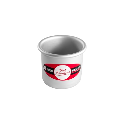 Fat Daddio's PCC-33SET Anodized Aluminum Round Cheesecake Pan with Removable Bottom, 3 x 3 inch, Set of 2 - size: 3 x 3 Inch, Set of 2, style: Sets