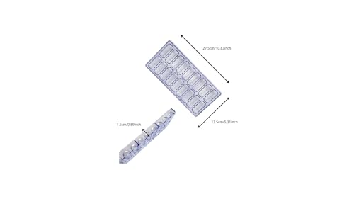 18-Well Oval Pill Mold, Polycarbonate Chocolate Molds, Pill Mold for Supplements, Suppository, PC Plastic Chocolate Mold for DIY