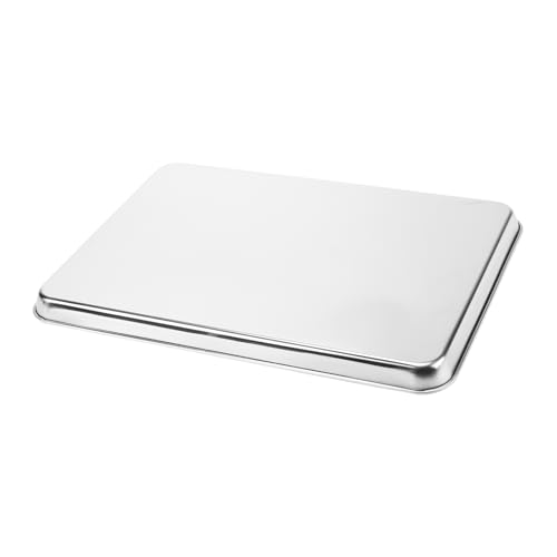 LEXININ Stainless Steel Baking Sheets, 17 x 12 x 1 Inch, Cookie Pans for Oven, 4-Piece Set, Silver