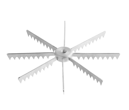 Soro Essentials- 8-Cut Aluminum Pie and Cake Marker- Guideline and Portion Divider Cake Cutter Silver Pie Slice Cutter Baking Tools Kitchen Accessories Cook Supplies for Cheesecake Pizza - size: 8-Cut