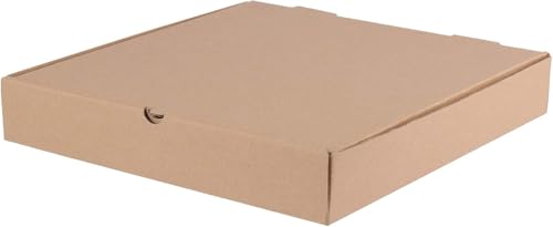 30 PCS 9.4x9.4 Inch Square Cardboard Pizza Box, 1.5 inch Thick Quality Corrugated Pizza Boxes, Disposable Takeaway Packaging Boxes keeps Pizza Fresh, Kraft Brown Color