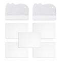 Ymapinc 7-Pack Cake Scraper Smoother with 5 clear Plastic Scrapers - color: White