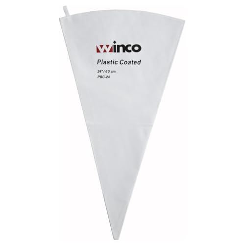 Winco PBC-24 Pastry Bag Cotton with Plastic Coating, 24-Inch,White,Medium - size: 24"