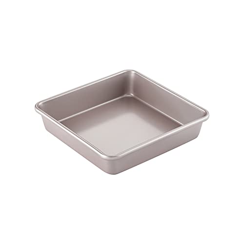 CHEFMADE 9-Inch Square Cake Pan, Non-Stick Deep Dish Bakeware for Oven Baking (Champagne Gold) - size: 9" Square
