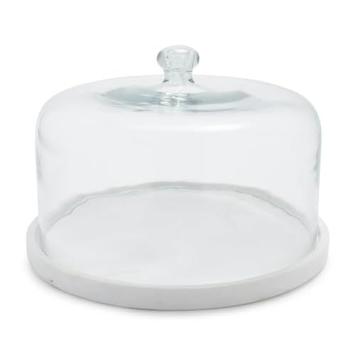 Sur La Table Marble and Glass Cloche , Clear