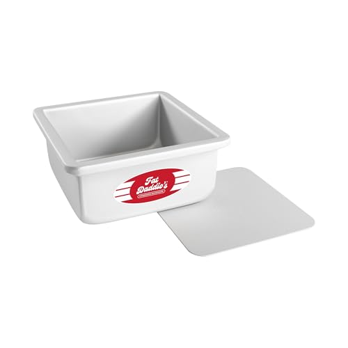 Fat Daddio's PSQCC-663 Removable Bottom Square Cake Pan, 6 x 6 x 3 Inch, Silver - size: 6 x 6 x 3 Inch