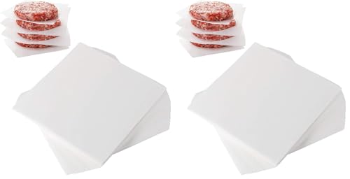 Burger Patty Paper, 5.5 x 5.5in, Set of 300, Patty Paper Squares, Baking Parchment Squares/Hamburger Patty Papers for Separating Burger, Cookies and More (Pack of 2) - size: 5.5 inch (Pack of 2)