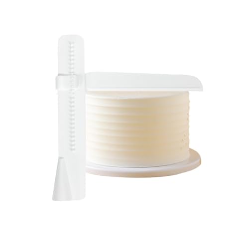 9 Pcs Cake Scraper Set for Cake Cream Baking Decorating (White)