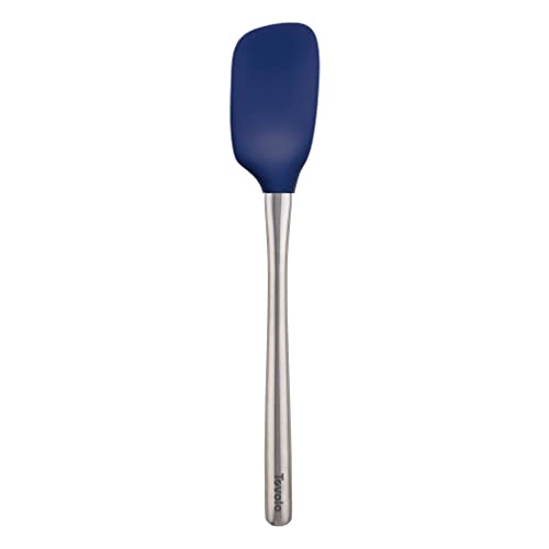 Tovolo Flex-Core Silicone Spoonula, Stainless Steel Handle, Deep Indigo - color: Deep Indigo, style: Spoonula