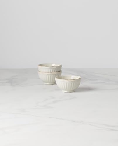 Lenox (858037 ) French Perle Groove Bowls (Set of 3), Mini, White - color: White