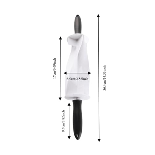 Rolling Pin 36.4cm – Irregular Shape Dough Roller Pastry Cutter for Dough, Croissant & Bread, Food-Safe Plastic Baking Tool with Detachable Handle