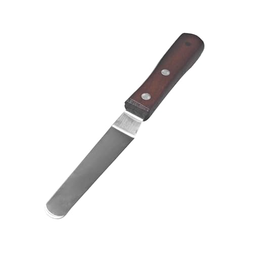 Offset Spatula, 4 Inch Stainless Steel Blade with Wood Handle for Cake Decorating and Icing - size: 4 Inch