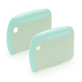 2 Pack Dough Bench Scraper Good Grip, Flexible Silicone Bowl Scraper Tool Kitchen, 3 In 1 Dough Cutter with Serrated Tooth & Measurement for Pastry Bread Pizza Cake