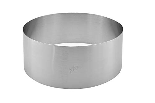Ateco Round Cake Ring Dessert Mold, 3" High x 7.875" Diameter, Stainless Steel - size: 3" High x 7.875" Diameter