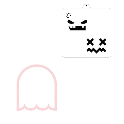 Halloween Ghost Face Cutter and Stencils Bundle - style: Halloween Ghost Faces